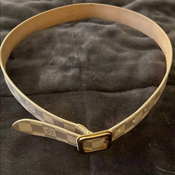 Louis Vuitton Accessories Louis Vuitton Cream Belt With